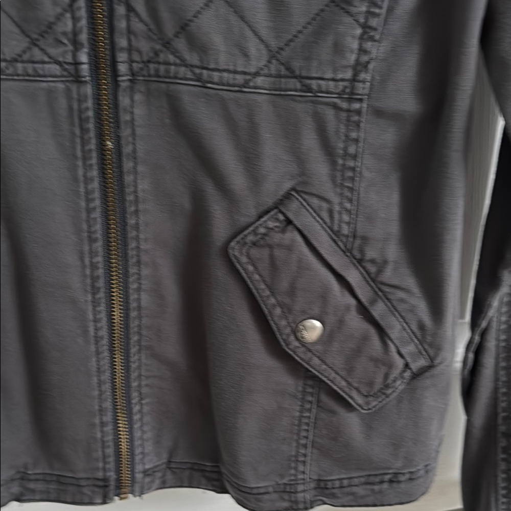 Express Charcoal Quilted Jacket View 4